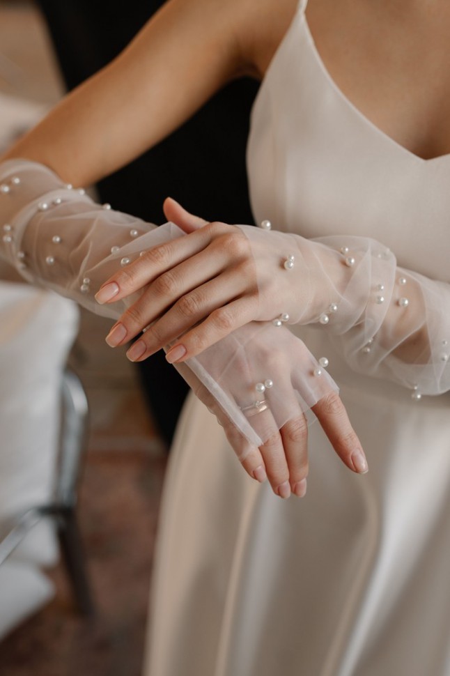 перчатки к свадебному платью