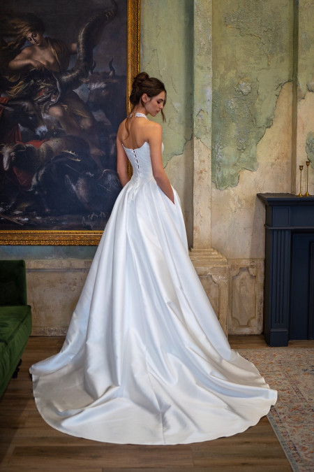 атласное свадебное платье Элизабет